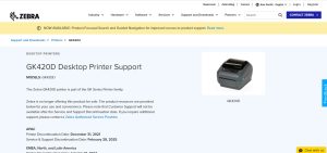 2. Zebra GK420d - High-Speed Label Printer