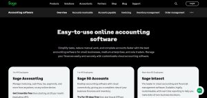 4. Sage Business Cloud – Best for Growing Small Businesses