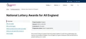 National Lottery Awards for All supporting UK community projects