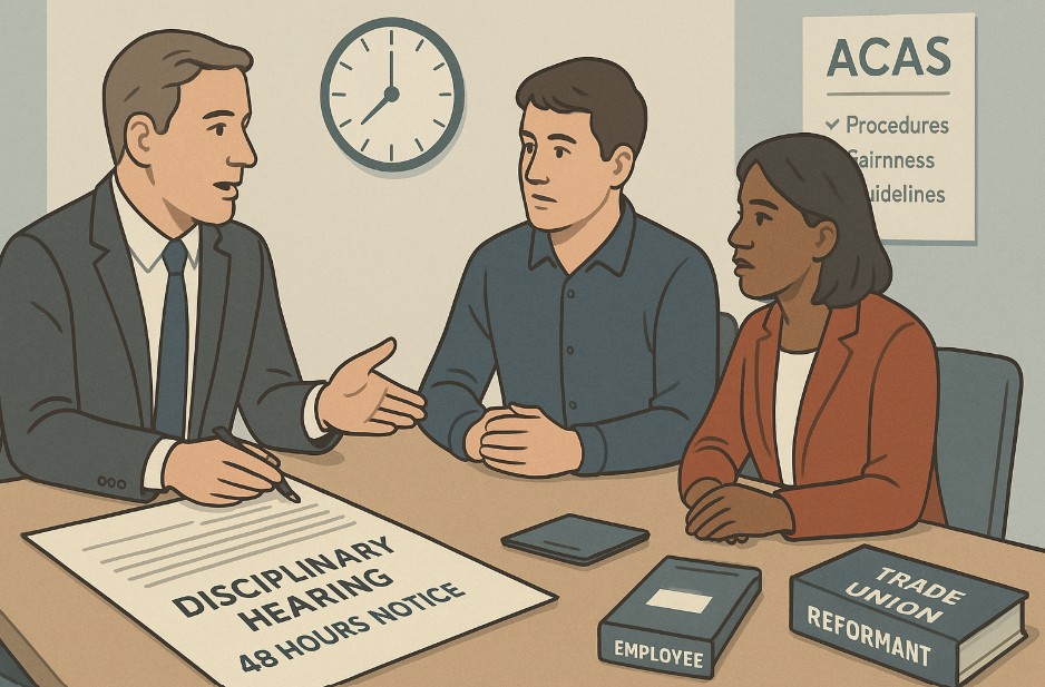 48 hours notice disciplinary hearing acas