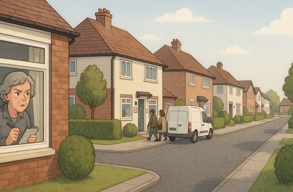 report neighbour running business from home uk