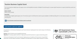Tourism Business Capital Grant